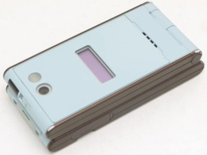 ドコモ 中古携帯電話 白ロム N701iECO ライトブルー×ブラウン【中古】【レベル3】10/18金
