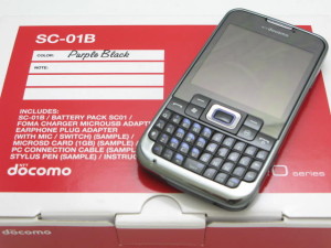 スマートフォン 白ロムdocomo 携帯 サムスン SC-01B パープルブラック 【新品】