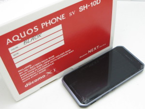 ドコモ スマートフォン 白ロム SH-10D AQUOS PHONE sv BLACK【新品】【レベル10】